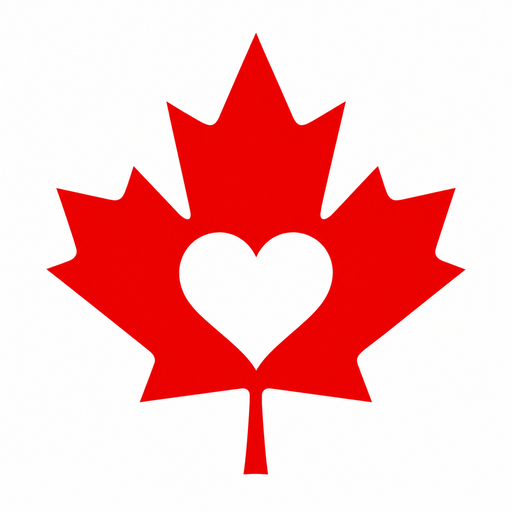 MapleCareN red maple leaf heart logo